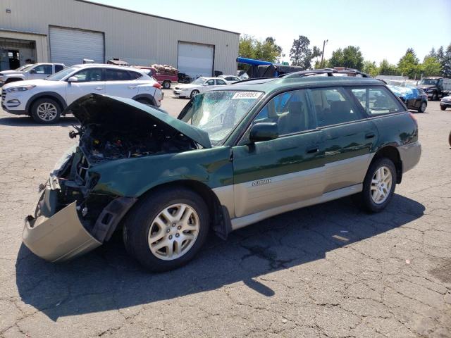 4S3BH686027658473 - 2002 SUBARU LEGACY OUTBACK LIMITED GREEN photo 1