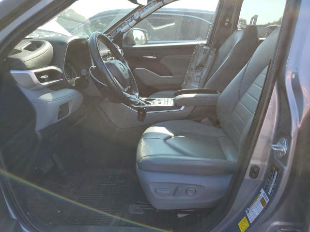 5TDGZRBH2NS212768 - 2022 TOYOTA HIGHLANDER XLE TEAL photo 7