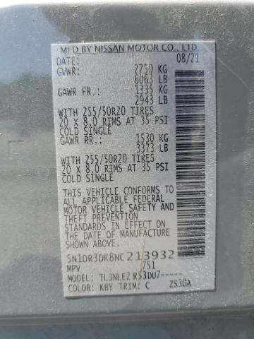 5N1DR3DK8NC213932 - 2022 NISSAN PATHFINDER PLATINUM Boz foto 14