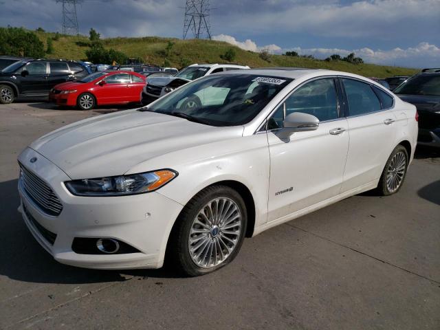 3FA6P0RU5ER227273 - 2014 FORD FUSION TITANIUM HEV WHITE photo 1