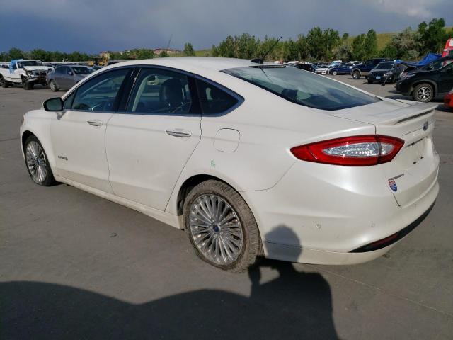 3FA6P0RU5ER227273 - 2014 FORD FUSION TITANIUM HEV WHITE photo 2