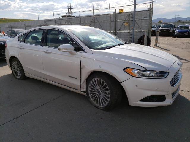 3FA6P0RU5ER227273 - 2014 FORD FUSION TITANIUM HEV WHITE photo 4