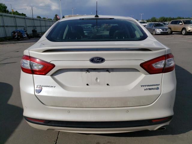 3FA6P0RU5ER227273 - 2014 FORD FUSION TITANIUM HEV WHITE photo 6