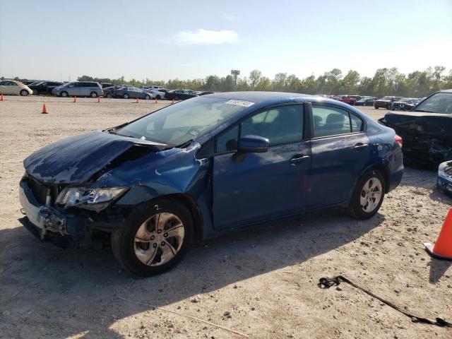 2HGFB2F55EH527930 - 2014 HONDA CIVIC LX BLUE photo 1