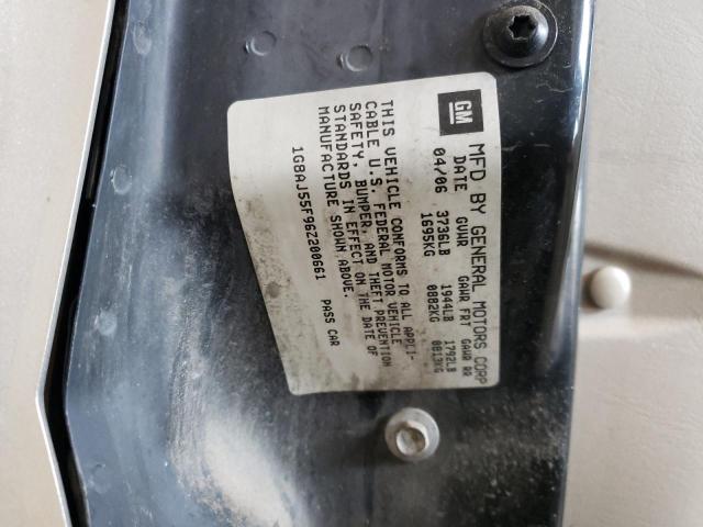 1G8AJ55F96Z200661 - 2006 SATURN ION LEVEL 2 BEIGE photo 12