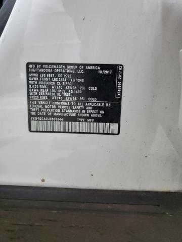 1V2PR2CAXJC538644 - 2018 VOLKSWAGEN ATLAS SE Biały zdjęcie 13