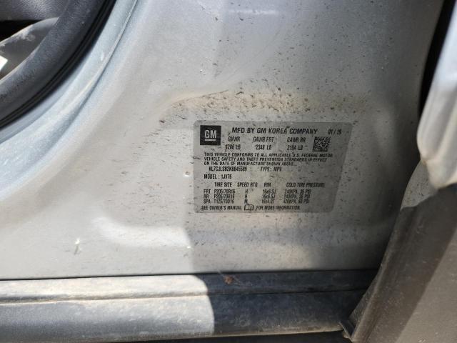 KL7CJLSB2KB845589 - 2019 CHEVROLET TRAX 1LT 银色 照片 13