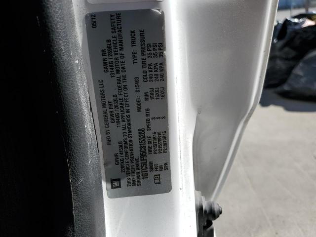 1GTC5LF95C8153288 - 2012 GMC CANYON WHITE photo 12