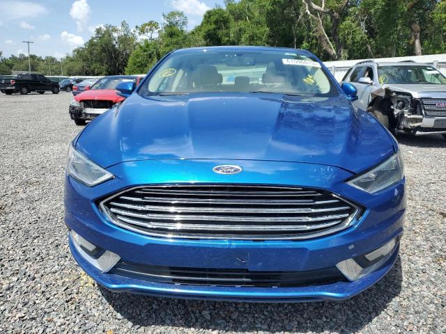 3FA6P0LUXHR118563 - 2017 FORD FUSION SE HYBRID BLUE photo 5