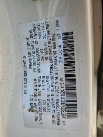 JM3TB2DA3B0311924 - 2011 MAZDA CX-9 WHITE photo 13