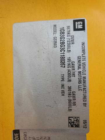 1GB3G2BG3C1180267 - 2012 CHEVROLET EXPRESS G3 YELLOW photo 10