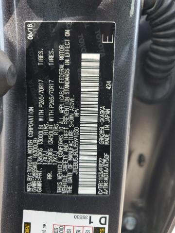 JTEBU5JR3J5591030 - 2018 TOYOTA 4RUNNER SR5/SR5 PREMIUM GRAY photo 13