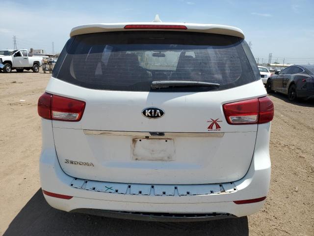 KNDMA5C16G6185677 - 2016 KIA SEDONA L WHITE photo 6