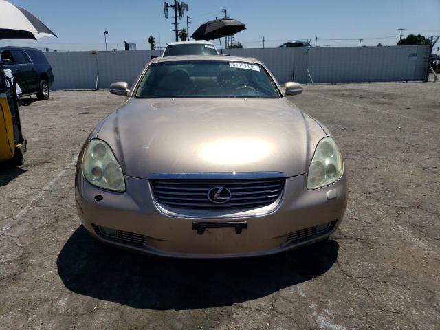 JTHFN48Y330038760 - 2003 LEXUS SC 430 BEIGE photo 5