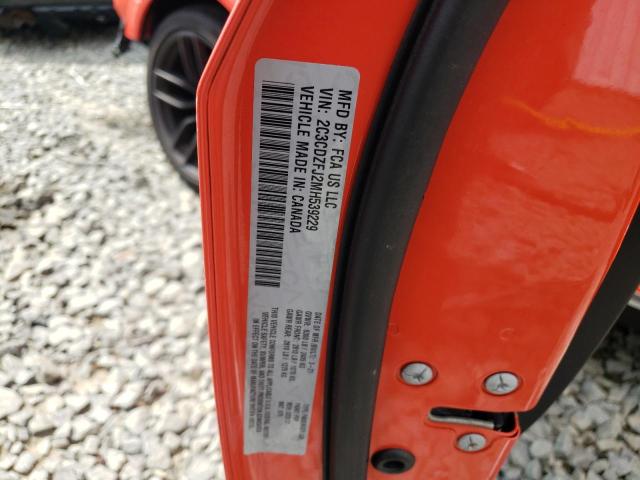 2C3CDZFJ2MH539229 - 2021 DODGE CHALLENGER R/T SCAT PACK ORANGE photo 13