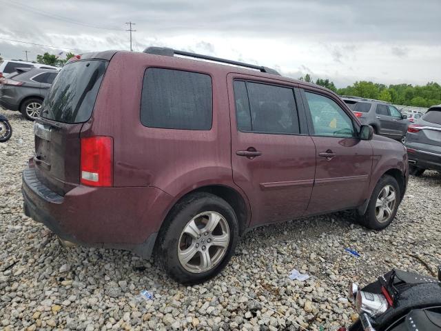 5FNYF4H53DB502940 - 2013 HONDA PILOT EXL BURGUNDY photo 3