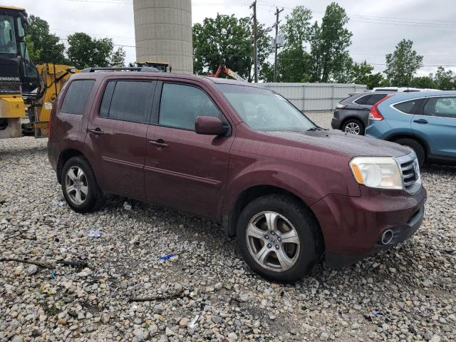 5FNYF4H53DB502940 - 2013 HONDA PILOT EXL BURGUNDY photo 4