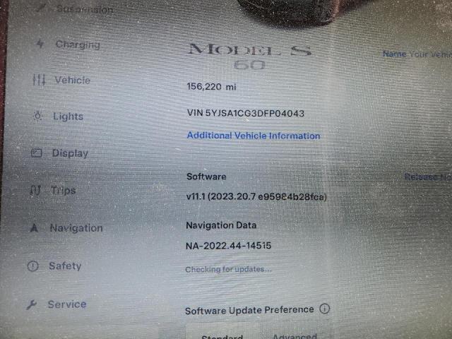 5YJSA1CG3DFP04043 - 2013 TESLA MODEL S Vert photo 9