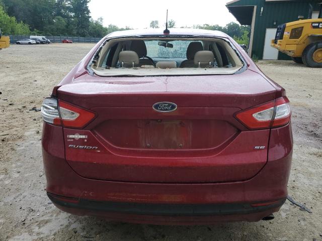 1FA6P0H7XG5100763 - 2016 FORD FUSION SE BURGUNDY photo 6