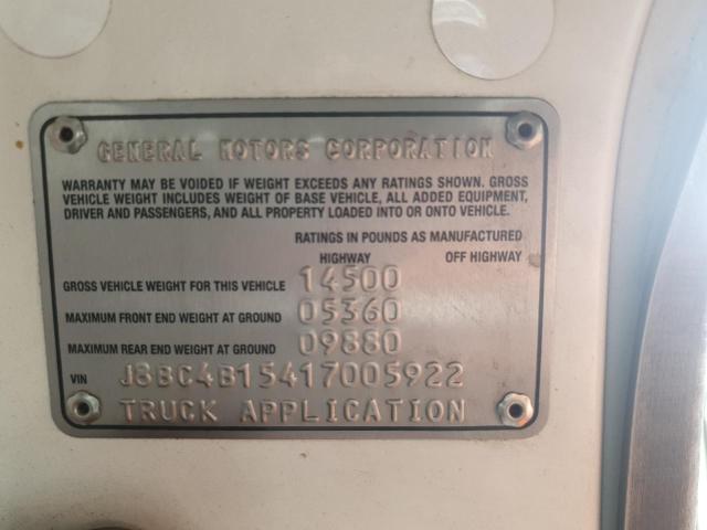 J8BC4B15417005922 - 2001 CHEVROLET TILT MASTER W4S042 WHITE photo 12