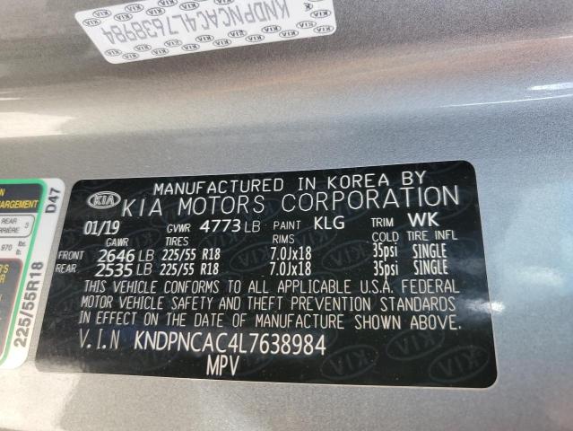 KNDPNCAC4L7638984 - 2020 KIA SPORTAGE EX SILVER photo 14