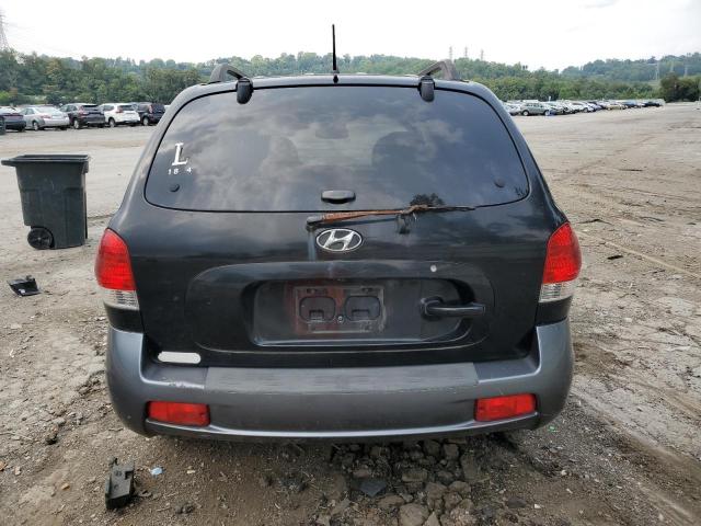 KM8SC13E55U954204 - 2005 HYUNDAI SANTA FE GLS BLACK photo 6