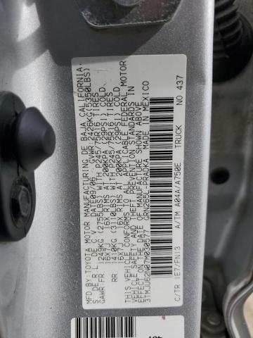 3TMJU62N07M030577 - 2007 TOYOTA TACOMA DOUBLE CAB PRERUNNER SILVER photo 12