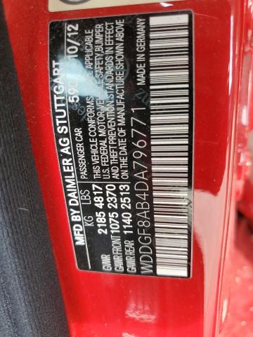 WDDGF8AB4DA796771 - 2013 MERCEDES-BENZ C 300 4MATIC RED photo 13