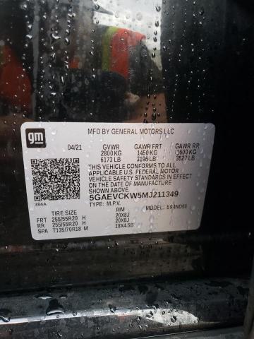 5GAEVCKW5MJ211349 - 2021 BUICK ENCLAVE AVENIR შავი ფოტო 13