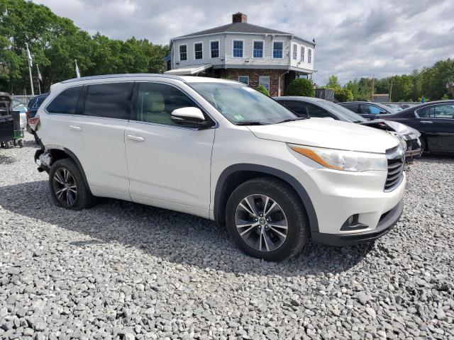 5TDJKRFH6GS506245 - 2016 TOYOTA HIGHLANDER XLE WHITE photo 4