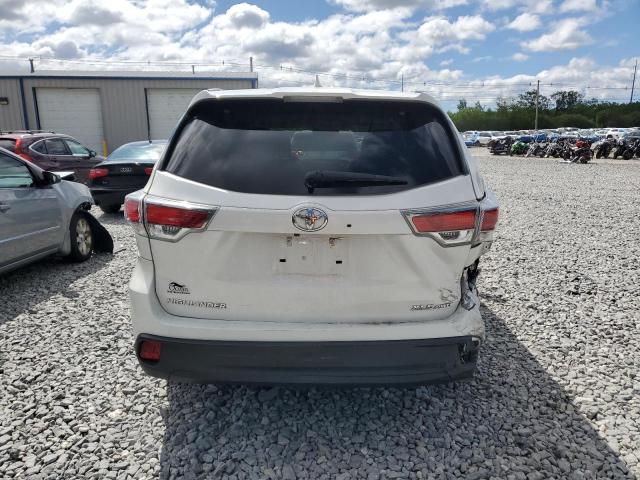 5TDJKRFH6GS506245 - 2016 TOYOTA HIGHLANDER XLE WHITE photo 6