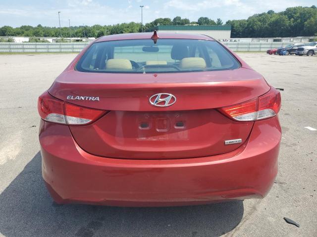 KMHDH4AE6CU393880 - 2012 HYUNDAI ELANTRA GLS RED photo 6