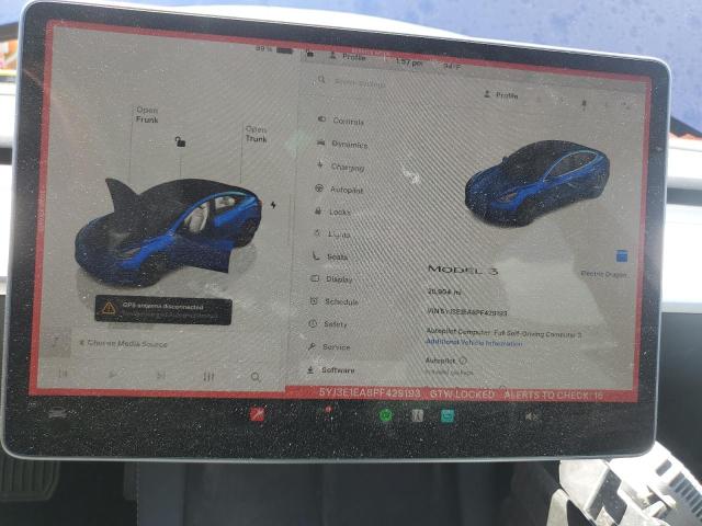 5YJ3E1EA8PF429193 - 2023 TESLA MODEL 3 Niebieski zdjęcie 9