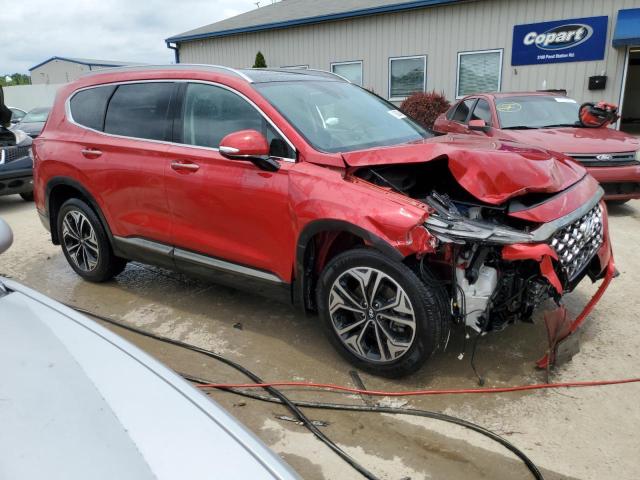 5NMS53AA0LH244223 - 2020 HYUNDAI SANTA FE LIMITED RED photo 4