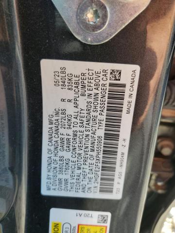 2HGFE2F5XPH550906 - 2023 HONDA CIVIC SPORT Grau Foto 12