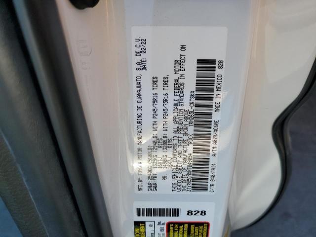 3TYRX5GNXNT049054 - 2022 TOYOTA TACOMA ACCESS CAB თეთრი ფოტო 12