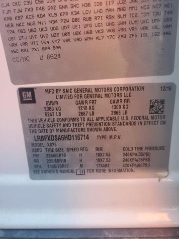 LRBFXDSA6HD116714 - 2017 BUICK ENVISION ESSENCE أبيض صورة 13