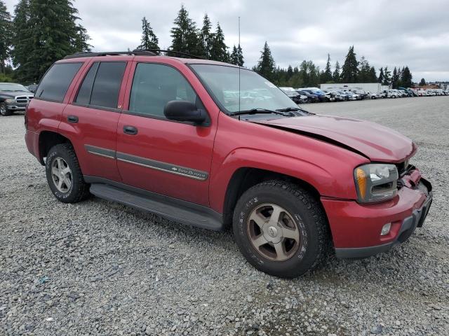 1GNDT13S822188776 - 2002 CHEVROLET TRAILBLAZE RED photo 4