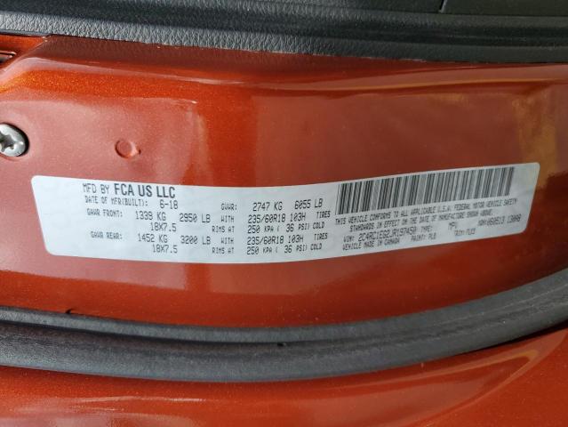 2C4RC1EG2JR197450 - 2018 CHRYSLER PACIFICA TOURING L PLUS ORANGE photo 13