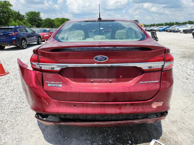 3FA6P0SU7HR313621 - 2017 FORD FUSION TITANIUM PHEV 勃艮第红 照片 6