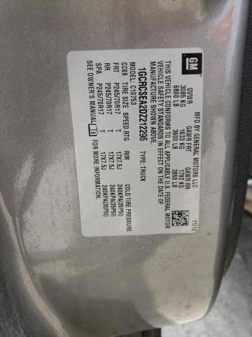 1GCRCSEA2DZ212296 - 2013 CHEVROLET SILVERADO C1500 LT CHARCOAL photo 12