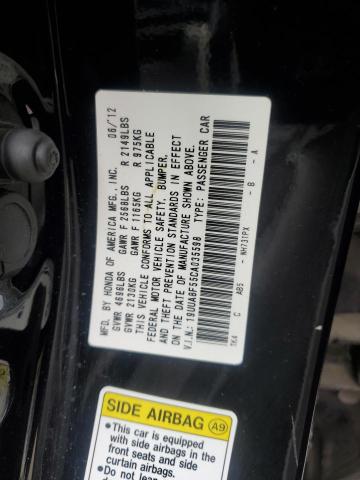 19UUA8F55CA035598 - 2012 ACURA TL BLACK photo 13