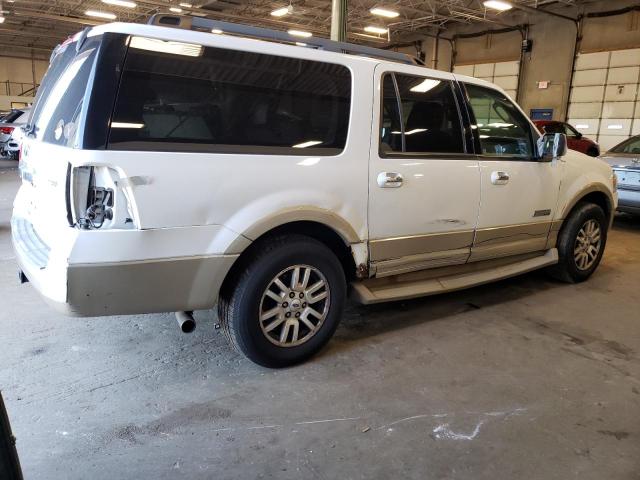 1FMFK185X7LA14745 - 2007 FORD EXPEDITION EL EDDIE BAUER WHITE photo 3