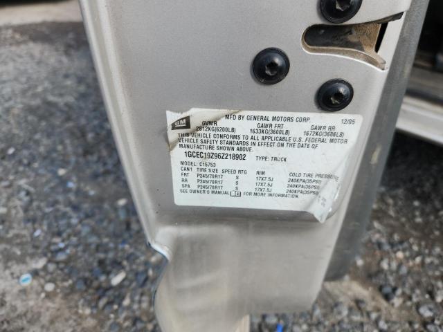 1GCEC19Z96Z218902 - 2006 CHEVROLET SILVERADO C1500 فضي صورة 12