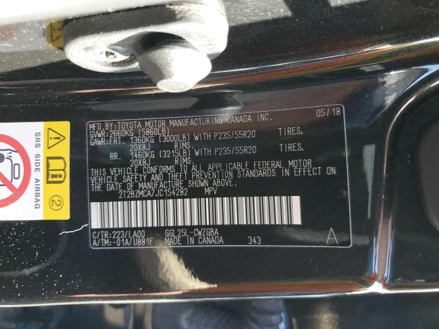 2T2BZMCA7JC154282 - 2018 LEXUS RX 350 BASE BLACK photo 13