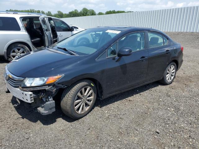 2HGFB2F95CH571538 - 2012 HONDA CIVIC EXL BLACK photo 1