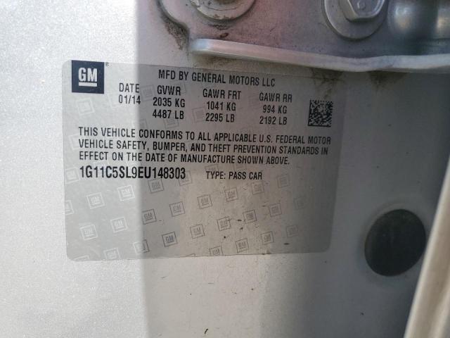 1G11C5SL9EU148303 - 2014 CHEVROLET MALIBU 1LT 银色 照片 12