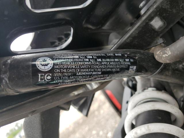 3JB2HEH4XPJ002260 - 2023 CAN-AM RYKER RALLY EDITION BLACK photo 8