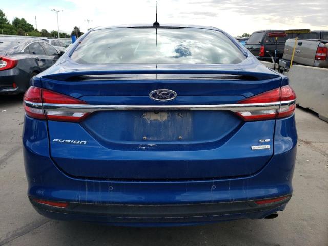 3FA6P0HD5HR407729 - 2017 FORD FUSION SE BLUE photo 6