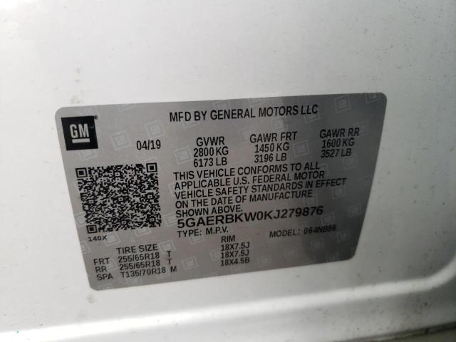 5GAERBKW0KJ279876 - 2019 BUICK ENCLAVE ESSENCE Ağ foto 13